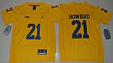 Michigan Wolverines #21 Desmond Howard Gold College Football Stitched Jersey,baseball caps,new era cap wholesale,wholesale hats