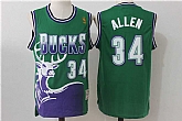 Milwaukee Bucks #34 Ray Allen Green Hardwood Classics Stitched Jersey,baseball caps,new era cap wholesale,wholesale hats