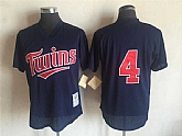 Minnesota Twins #4 Paul Molitor Navy Blue Mitchell And Ness Throwback Pullover Stitched Jersey,baseball caps,new era cap wholesale,wholesale hats
