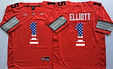 Ohio State Buckeyes #1 B.Miller Red USA Flag College Stitched Jersey,baseball caps,new era cap wholesale,wholesale hats