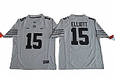 Ohio State Buckeyes #15 Ezekiel Elliott Gray Gridiron II College Stitched Jersey,baseball caps,new era cap wholesale,wholesale hats