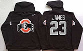 Ohio State Buckeyes #23 Lebron James Black Men's Pullover Stitched Hoodie,baseball caps,new era cap wholesale,wholesale hats