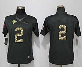Women Limited Nike Atlanta Falcons #2 Ryan Anthracite Salute To Service Jersey,baseball caps,new era cap wholesale,wholesale hats