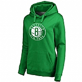 Women's Brooklyn Nets Fanatics Branded Kelly Green St. Patrick's Day White Logo Pullover Hoodie FengYun,baseball caps,new era cap wholesale,wholesale hats