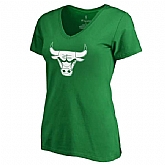 Women's Chicago Bulls Fanatics Branded Kelly Green St. Patrick's Day White Logo T-Shirt FengYun,baseball caps,new era cap wholesale,wholesale hats