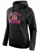 Women's Cincinnati Bengals Nike Breast Cancer Awareness Circuit Performance Pullover Hoodie - Black FengYun,baseball caps,new era cap wholesale,wholesale hats