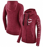 Women's Cincinnati Reds Nike Vintage Full-Zip Hoodie - Heather Red FengYun,baseball caps,new era cap wholesale,wholesale hats