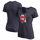 Women's Columbus Blue Jackets Fanatics Branded 2017 NHL Stanley Cup Playoff Participant Blue Line Plus Size V Neck T Shirt Navy FengYun,baseball caps,new era cap wholesale,wholesale hats