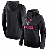 Women's Dallas Cowboys Nike Breast Cancer Awareness Circuit Performance Pullover Hoodie - Black FengYun,baseball caps,new era cap wholesale,wholesale hats