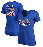 Women's Denver Broncos #58 Von Miller NFL Pro Line by Fanatics Branded Banner Wave Name & Number T Shirt Royal FengYun,baseball caps,new era cap wholesale,wholesale hats