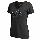 Women's Detroit Lions Pro Line by Fanatics Branded Black Big & Tall Gradient Logo T-Shirt FengYun,baseball caps,new era cap wholesale,wholesale hats