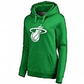 Women's Miami Heat Fanatics Branded Kelly Green St. Patrick's Day White Logo Pullover Hoodie FengYun,baseball caps,new era cap wholesale,wholesale hats