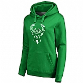 Women's Milwaukee Bucks Fanatics Branded Kelly Green St. Patrick's Day White Logo Pullover Hoodie FengYun,baseball caps,new era cap wholesale,wholesale hats