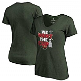 Women's Minnesota Wild Fanatics Branded 2017 NHL Stanley Cup Playoff Participant Blue Line Slim Fit V Neck T Shirt Green FengYun,baseball caps,new era cap wholesale,wholesale hats