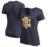 Women's Nashville Predators Fanatics Branded 2017 NHL Stanley Cup Playoff Participant Blue Line Slim Fit V Neck T Shirt Navy FengYun,baseball caps,new era cap wholesale,wholesale hats