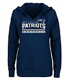 Women's New England Patriots Majestic Self-Determination Pullover Hoodie - Navy FengYun,baseball caps,new era cap wholesale,wholesale hats