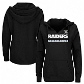 Women's Oakland Raiders Majestic Plus Size Self Determination Pullover Hoodie - Black FengYun,baseball caps,new era cap wholesale,wholesale hats