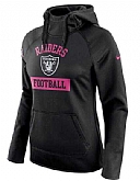 Women's Oakland Raiders Nike Breast Cancer Awareness Circuit Performance Pullover Hoodie - Black FengYun,baseball caps,new era cap wholesale,wholesale hats