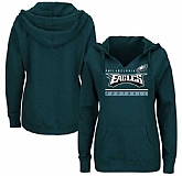 Women's Philadelphia Eagles Majestic Plus Size Self Determination Pullover Hoodie - Midnight Green FengYun,baseball caps,new era cap wholesale,wholesale hats