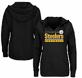 Women's Pittsburgh Steelers Majestic Plus Size Self Determination Pullover Hoodie - Black FengYun,baseball caps,new era cap wholesale,wholesale hats