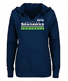 Women's Seattle Seahawks Majestic Self-Determination Pullover Hoodie - Navy FengYun,baseball caps,new era cap wholesale,wholesale hats