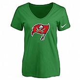 Women's Tampa Bay Buccaneers D.Green Logo V neck T-Shirt FengYun,baseball caps,new era cap wholesale,wholesale hats