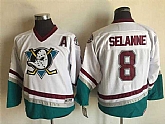 Youth Anaheim Ducks #8 Teemu Selanne White Throwback CCM Jersey,baseball caps,new era cap wholesale,wholesale hats