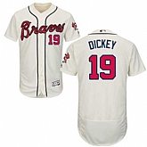 Atlanta Braves #19 R.A. Dickey Cream Flexbase Stitched Jersey DingZhi,baseball caps,new era cap wholesale,wholesale hats