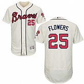 Atlanta Braves #25 Tyler Flowers Cream Flexbase Stitched Jersey DingZhi,baseball caps,new era cap wholesale,wholesale hats