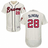 Atlanta Braves #28 Hector Olivera Cream Flexbase Stitched Jersey DingZhi,baseball caps,new era cap wholesale,wholesale hats