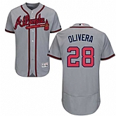 Atlanta Braves #28 Hector Olivera Gray Flexbase Stitched Jersey DingZhi,baseball caps,new era cap wholesale,wholesale hats