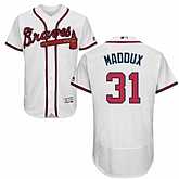 Atlanta Braves #31 Greg Maddux White Flexbase Stitched Jersey DingZhi,baseball caps,new era cap wholesale,wholesale hats