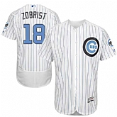 Chicago Cubs #18 Ben Zobrist White Father's Day Flexbase Stitched Jersey DingZhi,baseball caps,new era cap wholesale,wholesale hats