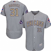 Chicago Cubs #31 Greg Maddux Gray World Series Champions Gold Program Flexbase Stitched Jersey DingZhi,baseball caps,new era cap wholesale,wholesale hats