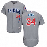 Chicago Cubs #34 Kerry Wood Gray Flexbase Stitched Jersey DingZhi,baseball caps,new era cap wholesale,wholesale hats