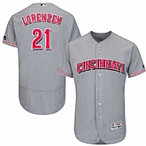 Cincinnati Reds #21 Michael Lorenzen Gray Flexbase Stitched Jersey DingZhi,baseball caps,new era cap wholesale,wholesale hats