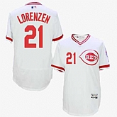 Cincinnati Reds #21 Michael Lorenzen White Cooperstown Collection Flexbase Stitched Jersey DingZhi,baseball caps,new era cap wholesale,wholesale hats
