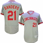Cincinnati Reds #21 Reggie Sanders Gray Cooperstown Collection Flexbase Stitched Jersey DingZhi,baseball caps,new era cap wholesale,wholesale hats