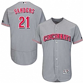 Cincinnati Reds #21 Reggie Sanders Gray Flexbase Stitched Jersey DingZhi,baseball caps,new era cap wholesale,wholesale hats