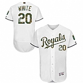Kansas City Royals #20 Frank White White Memorial Day Flexbase Stitched Jersey DingZhi,baseball caps,new era cap wholesale,wholesale hats
