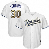 Kansas City Royals #30 Yordano Ventura White 2015 World Series Champions Gold Program New Cool Base Stitched Jersey DingZhi,baseball caps,new era cap wholesale,wholesale hats