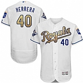 Kansas City Royals #40 Kelvin Herrera White 2015 World Series Champions Gold Program Flexbase Stitched Jersey DingZhi,baseball caps,new era cap wholesale,wholesale hats