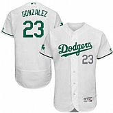 Los Angeles Dodgers #23 Adrian Gonzalez White St. Patrick's Day Flexbase Jerse,baseball caps,new era cap wholesale,wholesale hats