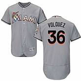 Miami Marlins #36 Edinson Volquez Gray Flexbase Stitched Jersey DingZhi,baseball caps,new era cap wholesale,wholesale hats