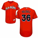 Miami Marlins #36 Edinson Volquez Orange Flexbase Stitched Jersey DingZhi,baseball caps,new era cap wholesale,wholesale hats