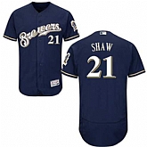 Milwaukee Brewers #21 Travis Shaw Navy Flexbase Stitched Jersey DingZhi,baseball caps,new era cap wholesale,wholesale hats
