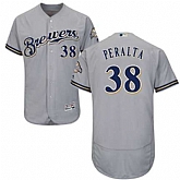 Milwaukee Brewers #38 Wily Peralta Gray Flexbase Stitched Jersey DingZhi,baseball caps,new era cap wholesale,wholesale hats