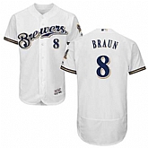 Milwaukee Brewers #8 Ryan Braun White Flexbase Stitched Jersey DingZhi,baseball caps,new era cap wholesale,wholesale hats