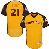 Oakland Athletics #21 Stephen Vogt Yellow 2016 MLB All Star Game Flexbase Batting Practice Player Stitched Jersey DingZhi,baseball caps,new era cap wholesale,wholesale hats