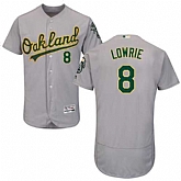 Oakland Athletics #8 Jed Lowrie Gray Flexbase Stitched Jersey DingZhi,baseball caps,new era cap wholesale,wholesale hats